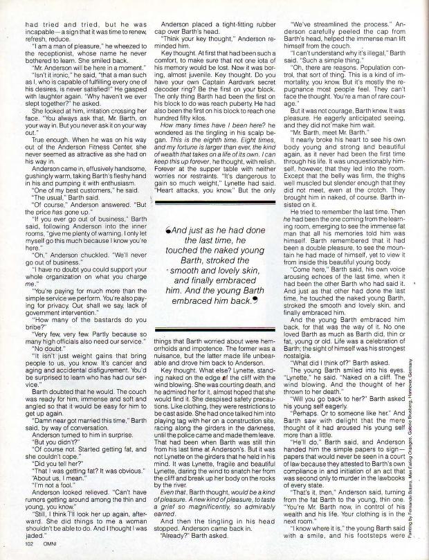 William Flew Omni Magazine Orson Scott Card Fat Farm page 3